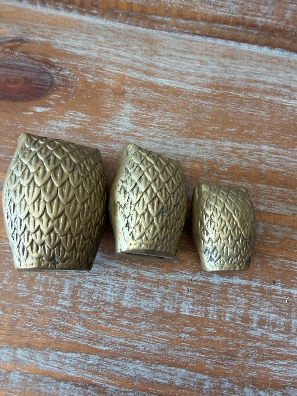 Decorative Brass Owl Figurines - Set of 3 - Picture 4 of 4